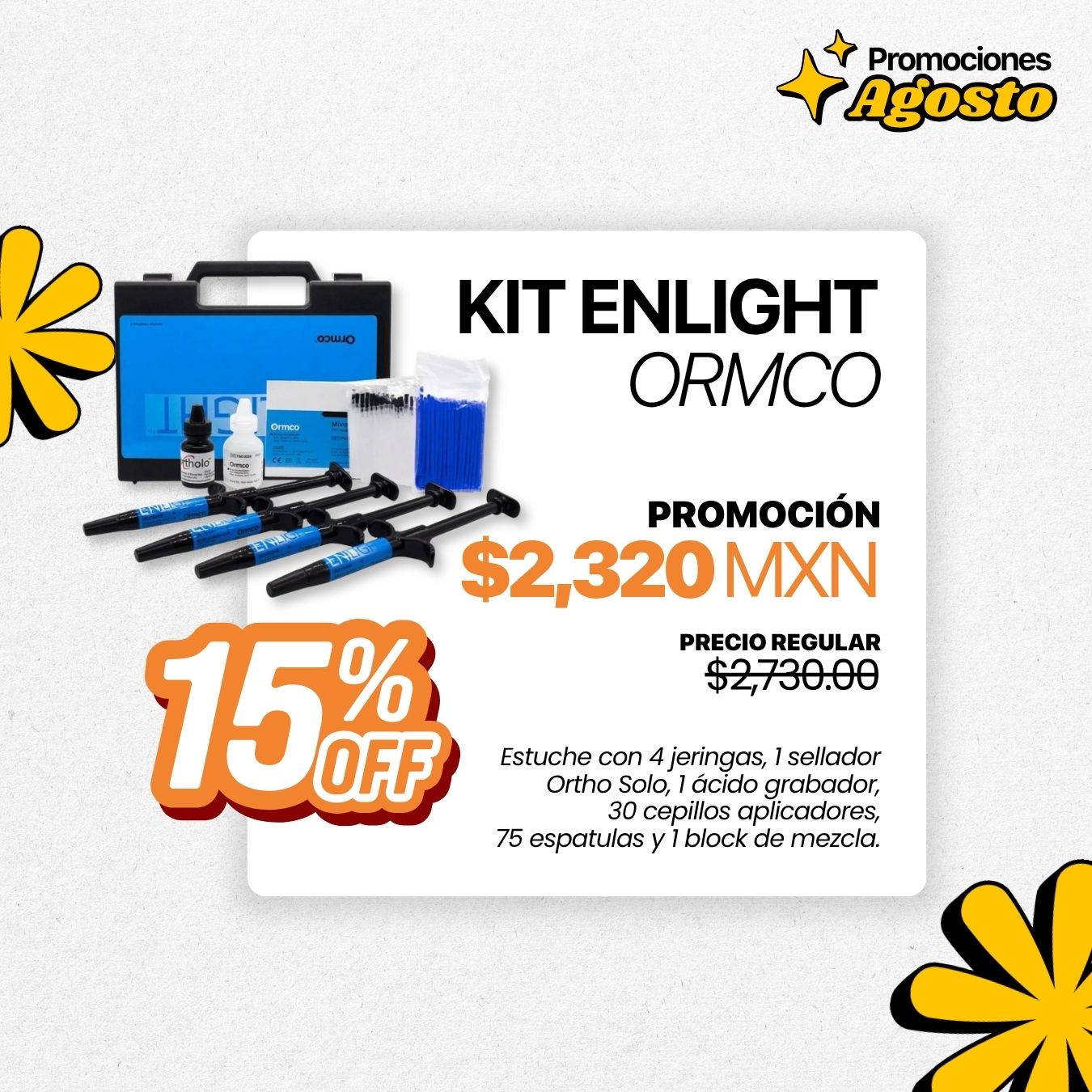 Promoción: Kit Estuche Resinas Enlight | Ortho Factory México