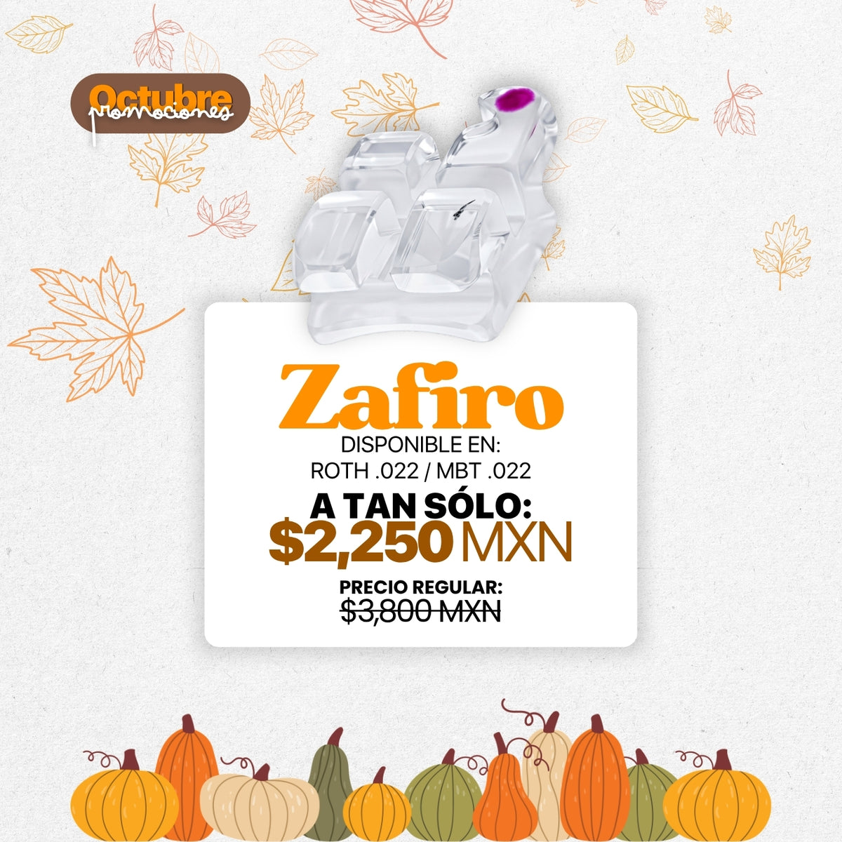 Promoción: Brackets Zafiro 5x5 | Ortho Factory México