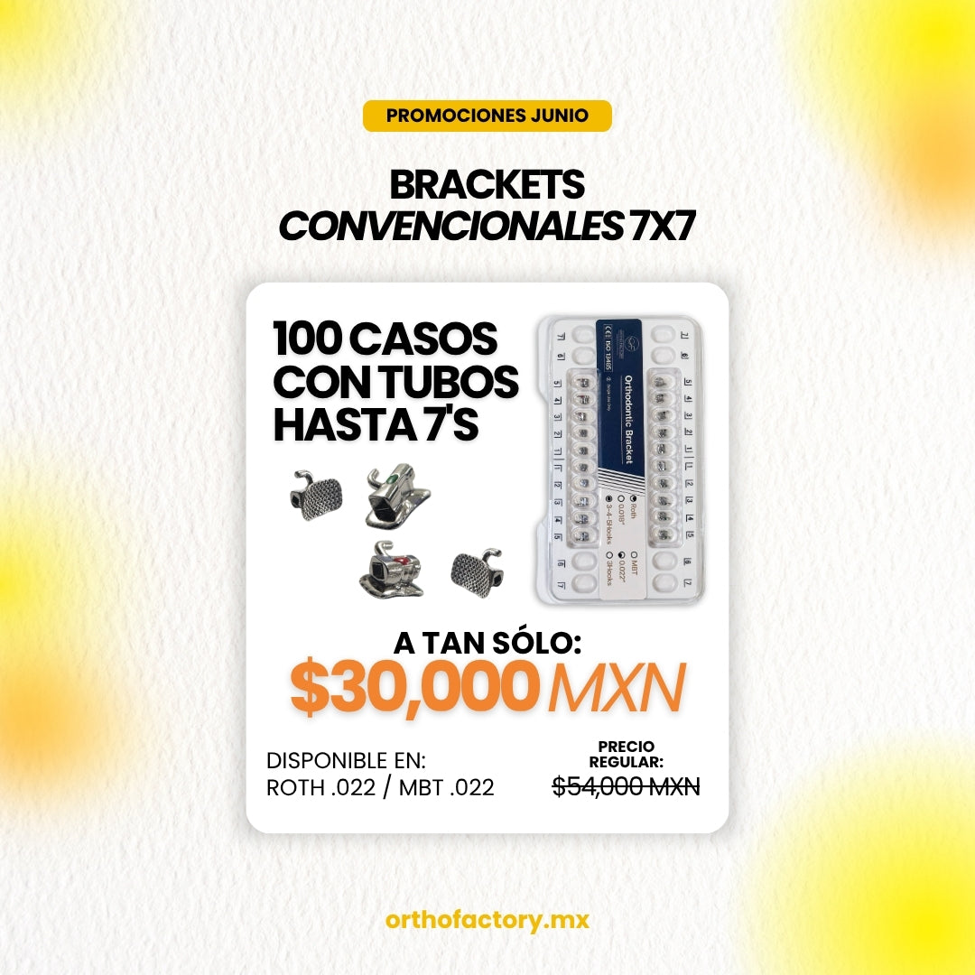Promoción: Brackets Convencionales 100 CASOS | Ortho Factory México