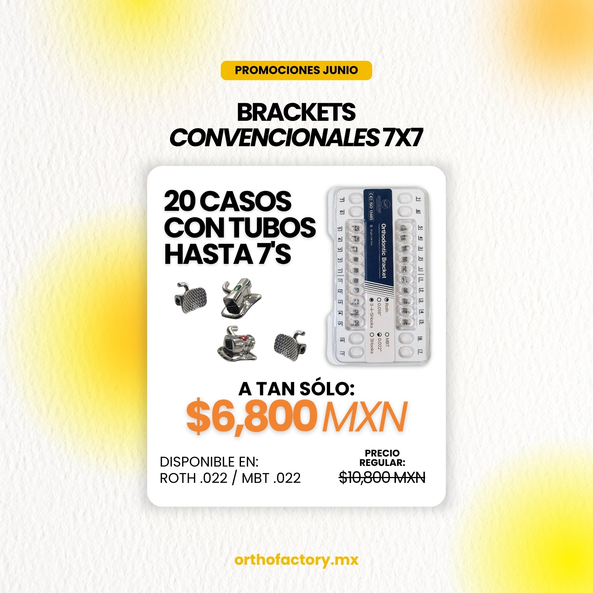 Promoción: Brackets Convencionales 20 CASOS | Ortho Factory México