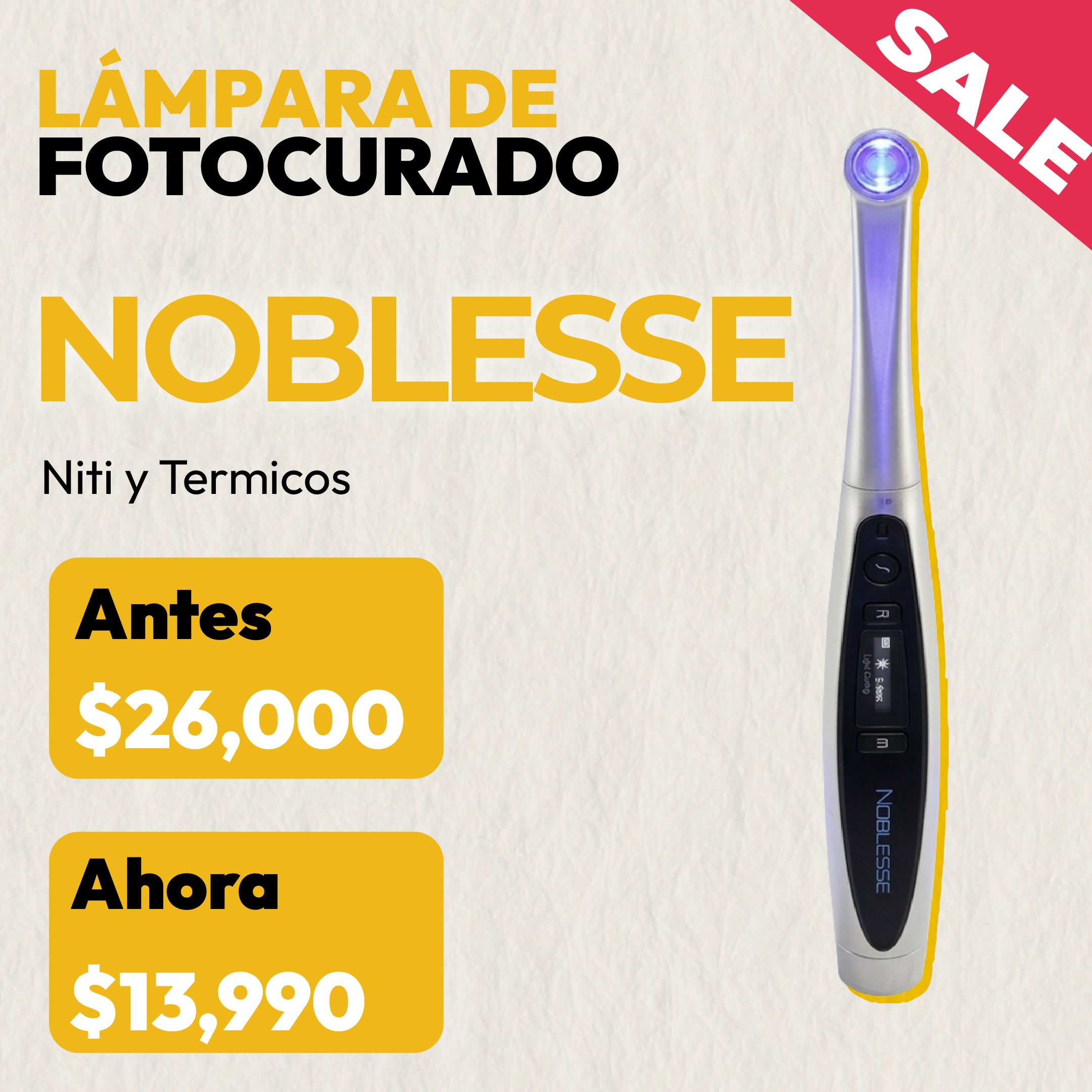 Promoción: Lámpara de Fotocurado Noblesse – Max Dental | Ortho Factory México