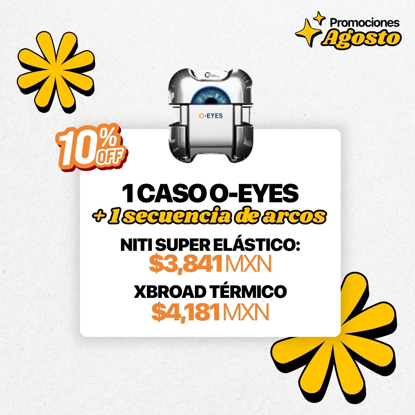Promoción: Autoligado Pasivo (O-EYES) 1 Caso + Secuencia de Arcos | Ortho Factory México