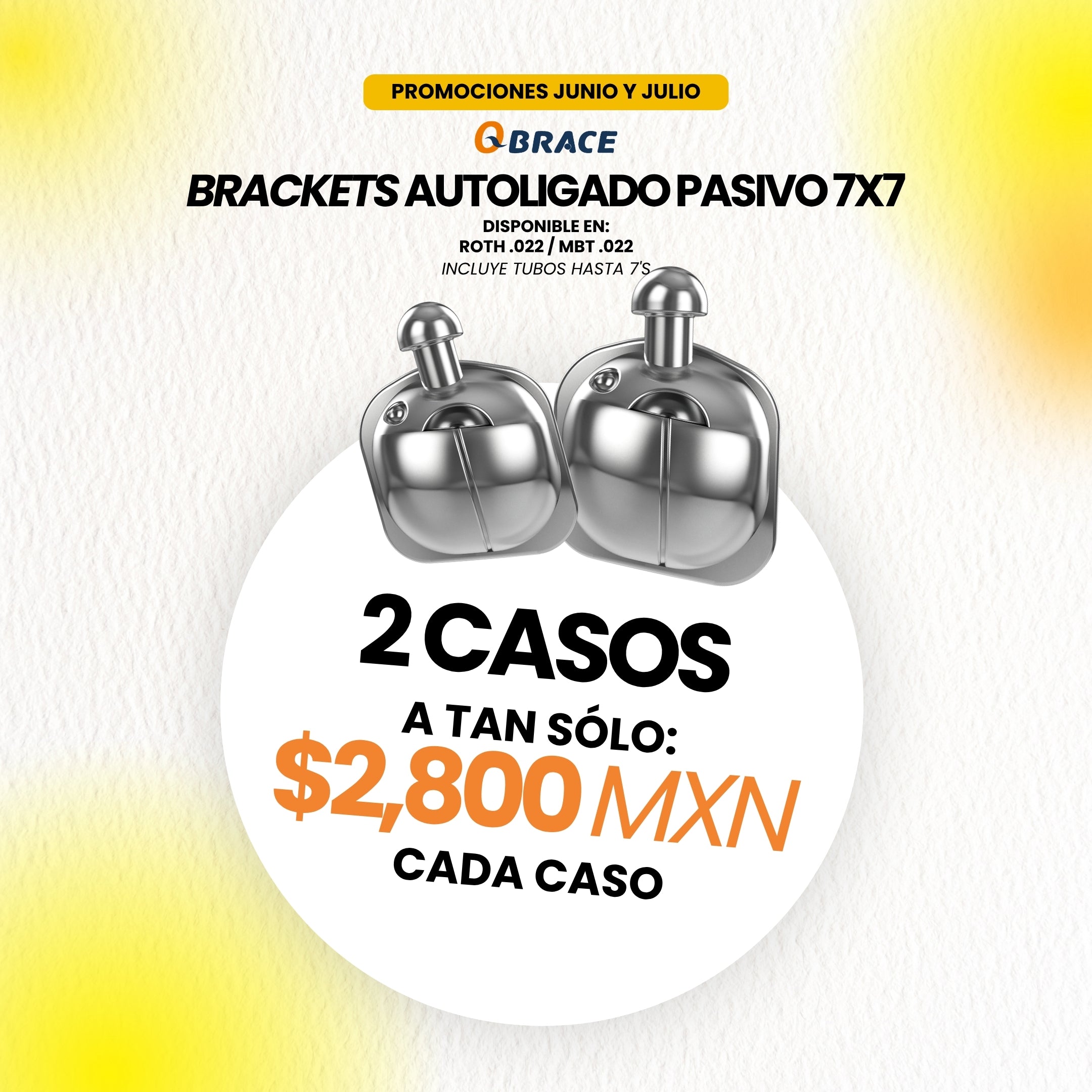 Promoción: Autoligado Pasivo Q-BRACE 2 Casos | Ortho Factory México