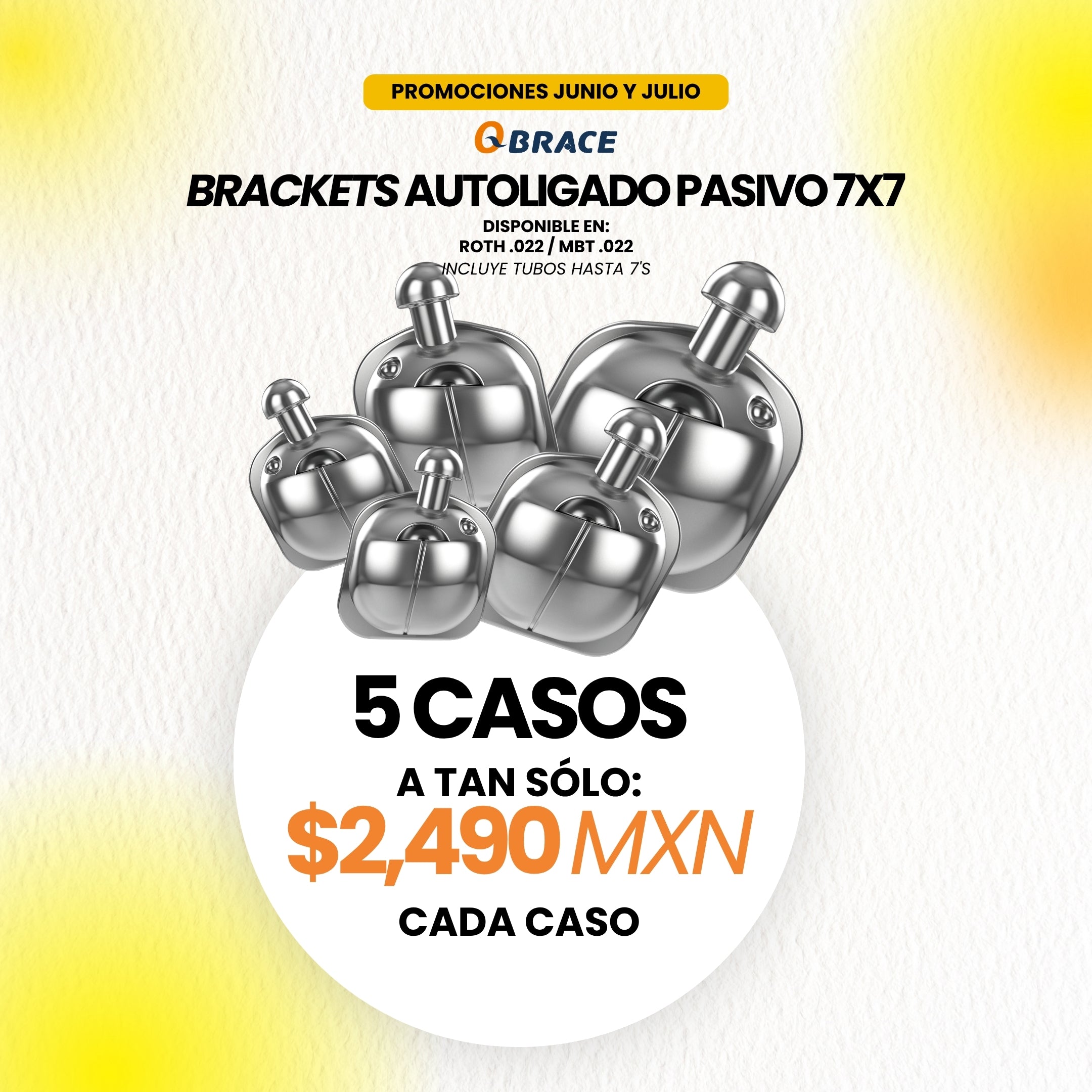 Promoción: Autoligado Pasivo Q-BRACE 5 Casos | Ortho Factory México